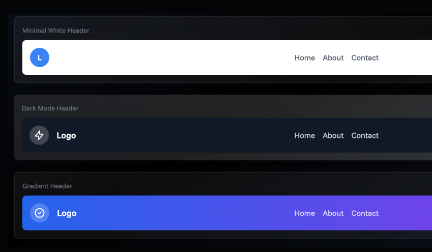 Simple Header Component